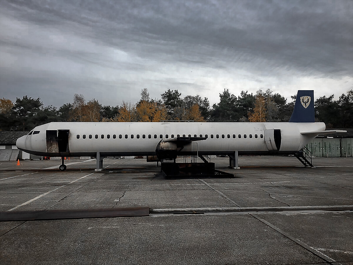 The aircraft mock-up on the training ground